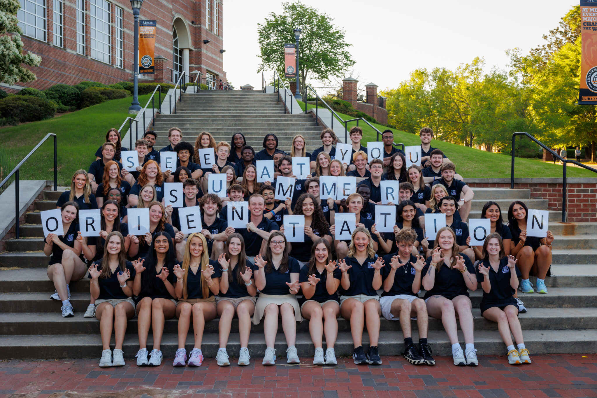 A group of students posing for the camera